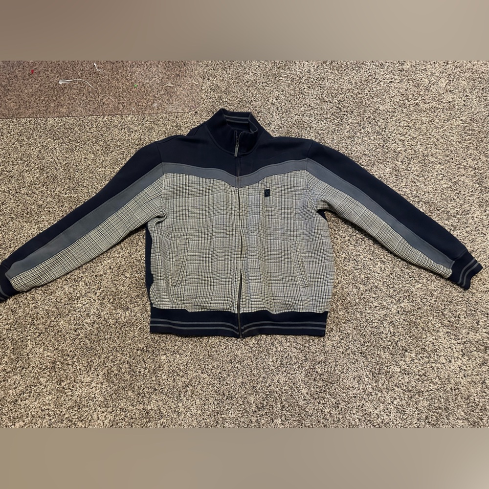 Marc Ecko Black and Gray Plaid Jacket